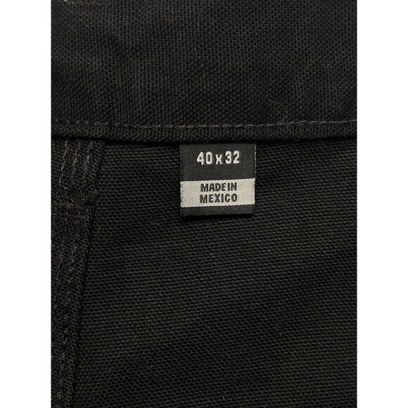 Carhartt Loose Fit Washed Duck Double-Front Black Utility Work Pant Men's 40x32 - Picture 9 of 15
